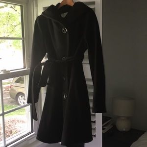 Kimi + Kai Wool Trench Maternity Coat